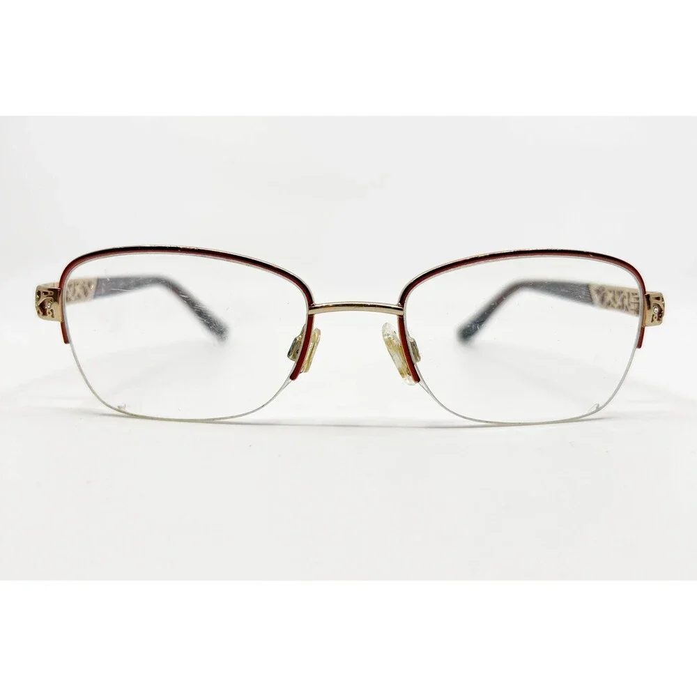 Sophia Loren Beau Rivage 63 Eyeglasses Womens Burgundy Gold Filigree 50-18-135